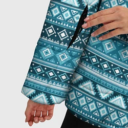 Куртка зимняя женская Винтажный орнамент, цвет: 3D-светло-серый — фото 2