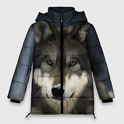 Куртка зимняя женская Зимний волк, цвет: 3D-красный
