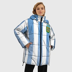 Куртка зимняя женская Сборная Аргентины: ЧМ-2018, цвет: 3D-светло-серый — фото 2