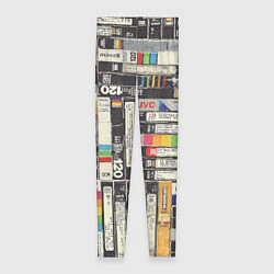 Леггинсы женские VHS-кассеты, цвет: 3D-принт