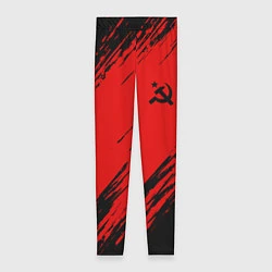 Леггинсы женские USSR: Red Patriot, цвет: 3D-принт