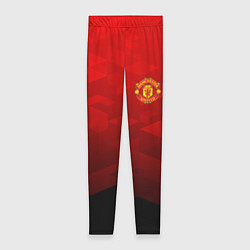 Леггинсы женские FC Man UTD: Red Poly, цвет: 3D-принт