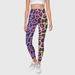Леггинсы женские Neon Leopard Pattern, цвет: 3D-принт — фото 2