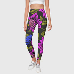 Леггинсы женские Цветочный Паттерн, цвет: 3D-принт — фото 2