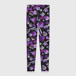 Леггинсы женские Геометрический фиолетовый, цвет: 3D-принт