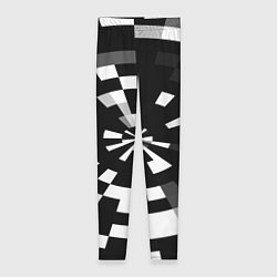Леггинсы женские Черно-белый фон иллюзии, цвет: 3D-принт
