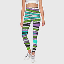Леггинсы женские Абстрактный асимметричный, цвет: 3D-принт — фото 2