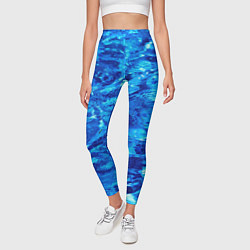 Леггинсы женские Голубая Вода Текстура, цвет: 3D-принт — фото 2