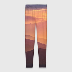 Леггинсы женские Закат в горах, цвет: 3D-принт
