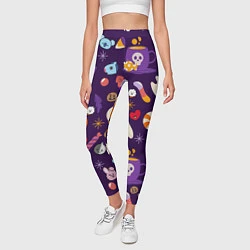 Леггинсы женские HALLOWEEN BTS BT21 PATTERN БТ21 БТС ХЕЛЛОУИН, цвет: 3D-принт — фото 2