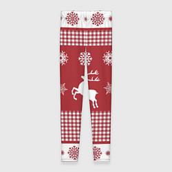 Леггинсы женские Узор с оленями, цвет: 3D-принт