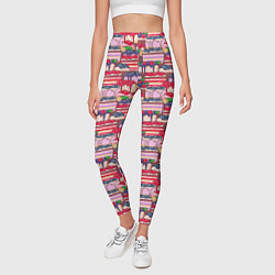 Леггинсы женские Торты со свежими ягодами, цвет: 3D-принт — фото 2