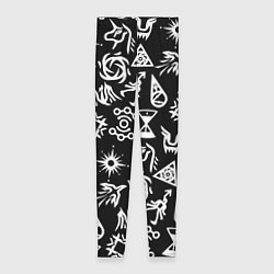 Женские легинсы EXO BAND SYMBOL PATTERN WHITE K-POP