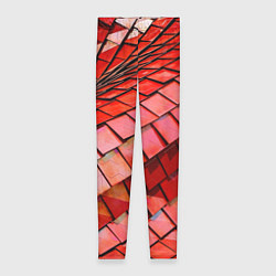 Леггинсы женские Красная спартаковская чешуя, цвет: 3D-принт