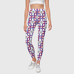 Леггинсы женские Российский Футбол триколор, цвет: 3D-принт — фото 2