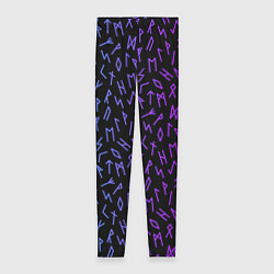 Леггинсы женские Рунический алфавит Neon pattern, цвет: 3D-принт