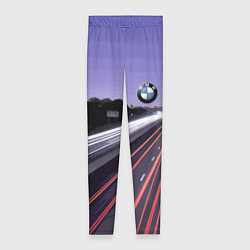 Леггинсы женские BMW Ночная трасса, цвет: 3D-принт