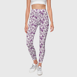 Леггинсы женские Фиолетовая гжель, цвет: 3D-принт — фото 2
