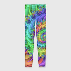 Леггинсы женские Красочная фрактальная спираль Узор Colorful fracta, цвет: 3D-принт