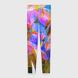 Леггинсы женские Красочный цветочный паттерн Лето Colorful floral p, цвет: 3D-принт