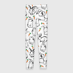 Леггинсы женские Зайцы с морковками, цвет: 3D-принт