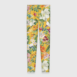 Леггинсы женские Цветы Солнечное Лето, цвет: 3D-принт