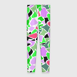 Женские легинсы Abstract pattern green pink spots