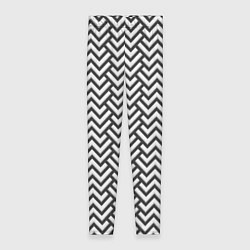 Леггинсы женские Чёрно-Белый Зигзаг, цвет: 3D-принт