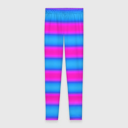Леггинсы женские Striped pattern яркий неоновый полосатый узор, цвет: 3D-принт