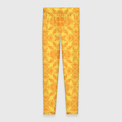 Леггинсы женские Желтый абстрактный летний орнамент, цвет: 3D-принт