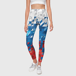 Леггинсы женские Полигональный флаг России!, цвет: 3D-принт — фото 2