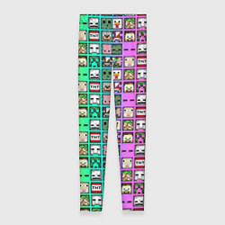 Леггинсы женские Minecraft characters neon, цвет: 3D-принт