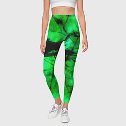 Леггинсы женские Зеленый фантом, цвет: 3D-принт — фото 2