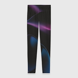 Леггинсы женские Абстрактные фиолетовые волны, цвет: 3D-принт