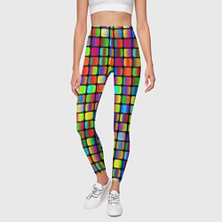 Леггинсы женские Квадраты градиент, цвет: 3D-принт — фото 2