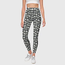 Леггинсы женские Узор из черепов, цвет: 3D-принт — фото 2