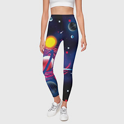 Леггинсы женские Вселенная, космос, цвет: 3D-принт — фото 2