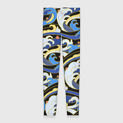 Леггинсы женские Волна - паттерн - японский стиль, цвет: 3D-принт