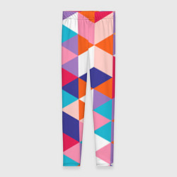 Леггинсы женские Ромбический разноцветный паттерн, цвет: 3D-принт