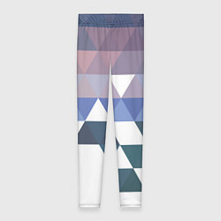 Леггинсы женские Абстрактные разноцветные треугольники в паттерне, цвет: 3D-принт