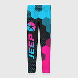 Леггинсы женские Jeep - neon gradient: по-вертикали, цвет: 3D-принт