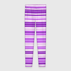 Леггинсы женские Фиолетовые полосы, цвет: 3D-принт