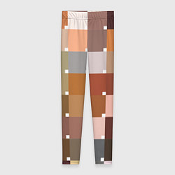 Леггинсы женские Brown squares, цвет: 3D-принт