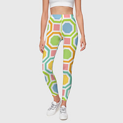Леггинсы женские Color geometria, цвет: 3D-принт — фото 2