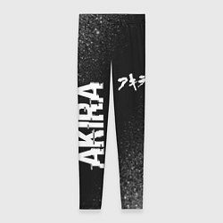 Леггинсы женские Akira glitch на темном фоне: надпись, символ, цвет: 3D-принт