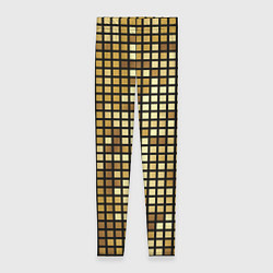 Леггинсы женские Золотая мозаика, поверхность диско шара, цвет: 3D-принт