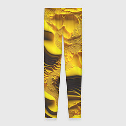 Леггинсы женские Желтая объемная текстура, цвет: 3D-принт