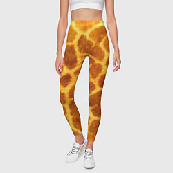 Леггинсы женские Шкура жирафа - текстура, цвет: 3D-принт — фото 2