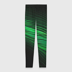 Леггинсы женские Green neon lines, цвет: 3D-принт