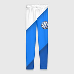 Леггинсы женские Volkswagen - голубые линии, цвет: 3D-принт